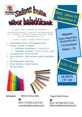 Színes kotta tábor haladóknak